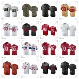 ``49ers``Custom Men Jersey Women Kids Active Player #00 Any Name Any Number Color Rush Elite Limited````Football Jerseys