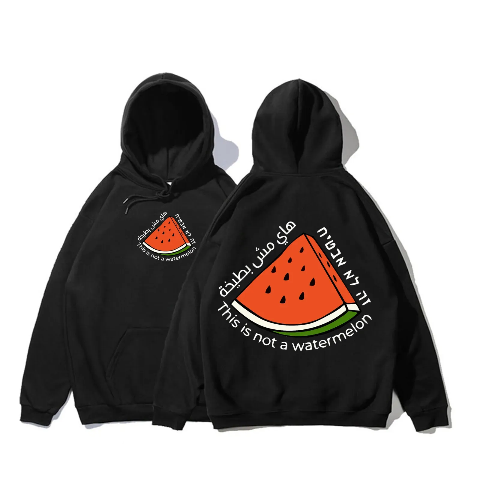 This Is Not A Watermelon Palestine Collection Hoodie Man Woman Harajuku Hip Hop Pullover Tops Streetwear 231228