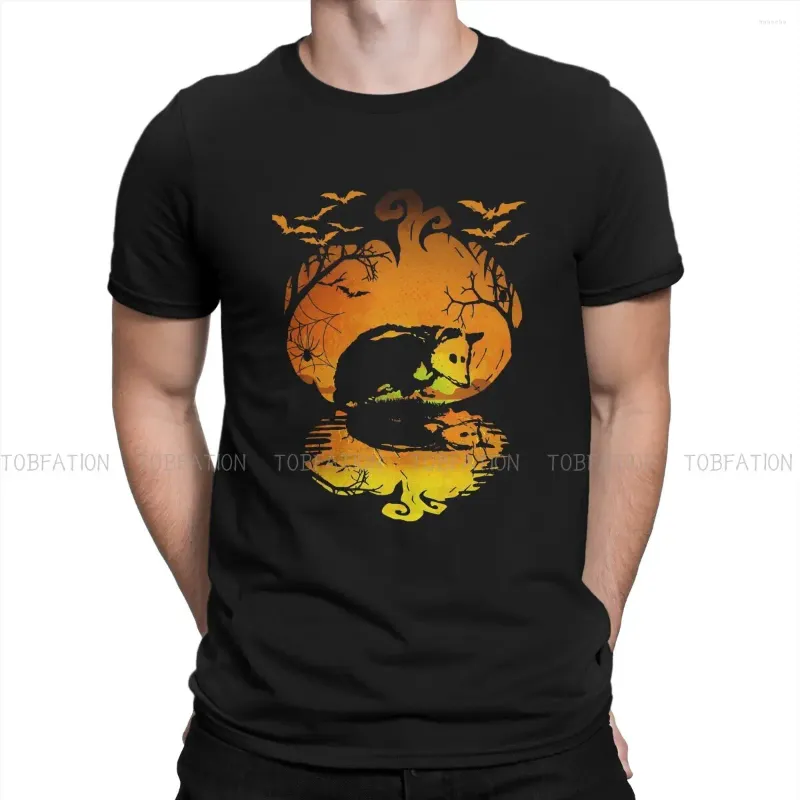 T-shirts pour hommes Opossum Cartoon Silhouette Pumpkin Shirt Vintage Teenage GRUNGE TSHIRT de haute qualité