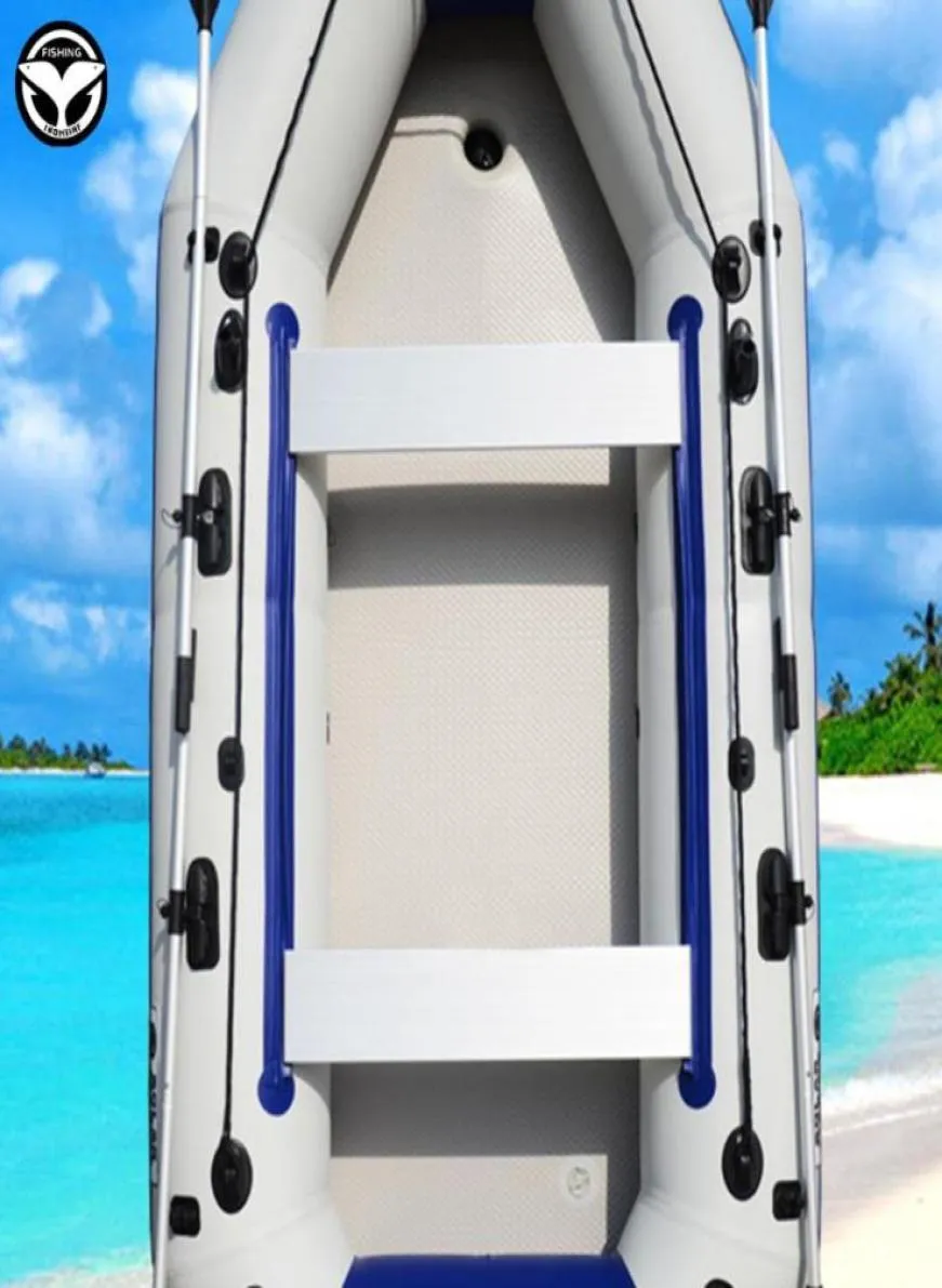 قوارب Raftsinflatable 2538710 سم قابلة للنفخ قابلة للارتداء PVC Drop Drock Deck قابلية للطي قاع الهواء القابلية للطي 360 سم الصيد 2923056