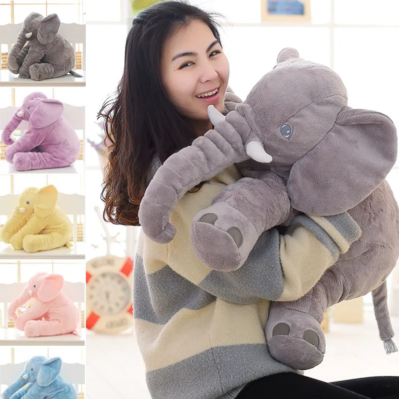 Olifant knuffel 40 cm zacht olifant knuffeldier pluche pop kussen babyslaap rugkussen pasgeboren speelkameraadje kinderspeelgoed