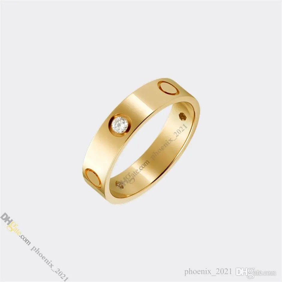 Designer Ring Jewelry Designer For Women Love Ring 3 Diamants Titanium Steel Anneaux Gold-plaqués Never FaDing non allergique Ring193J