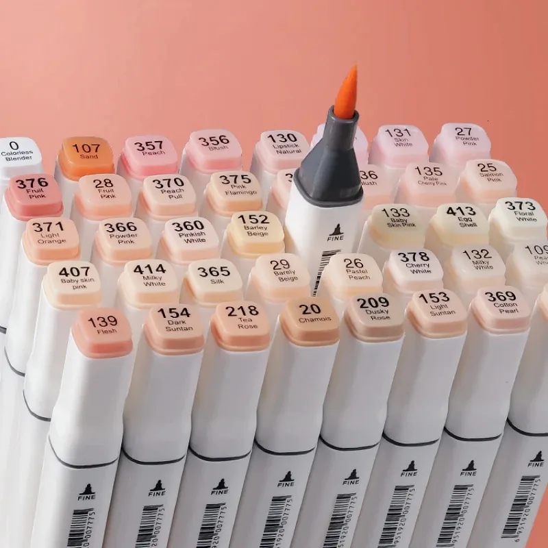 Brush Flesh Tone Markers Wholesale 6-Color Skin Tone Marker Set