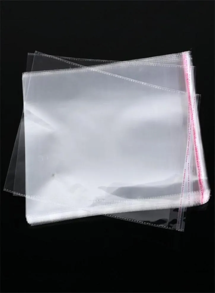 100pcslots yeniden kapatılabilir selofan opp poli torbalar kalın net chlothes giyim paketi depolama çantası zarf hediye wrap7699916