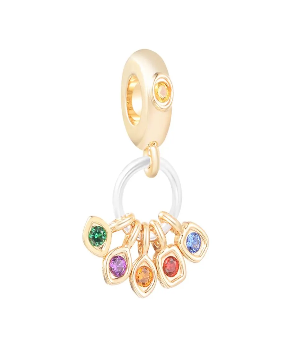 The Avenger Infinity Stones ciondola il fascino perline d'argento per gioielli che fanno misura Chairms 925 braccialetto braccialetto gioielli di moda fioriture primaverili3022065