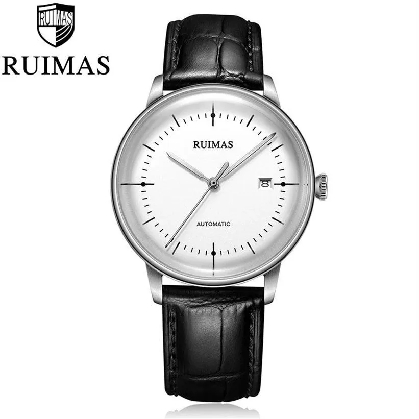 Ruimas Automatische Miyota Mechanische Uhr Männer Dünne Sport Herren Uhren Armbanduhren Wasserdicht Relogio Masculino3134