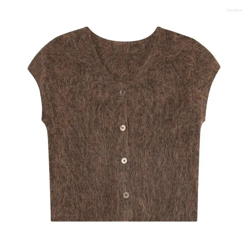 Magliette da donna Fluffy alpaca con cappuccio in lana manica a maglia maglione da donna maglione Vintage Fashion