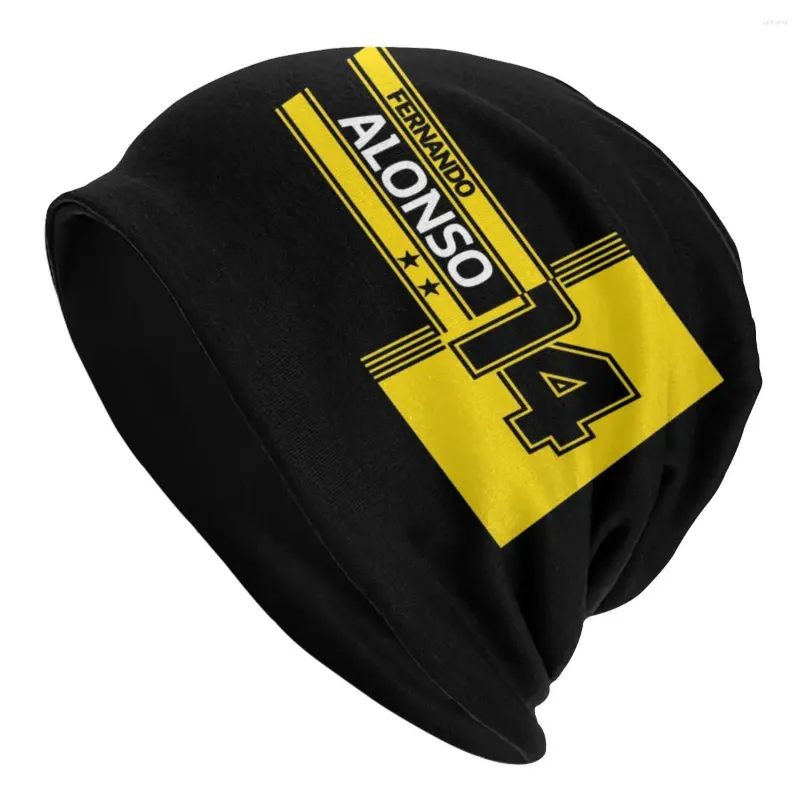 Berets Alonso Motor Racing Day Skullies Valuies Mężczyźni Kobiety zima ciepła garbata czapka czapka fernando sportowy samochód z czapką maski na narty