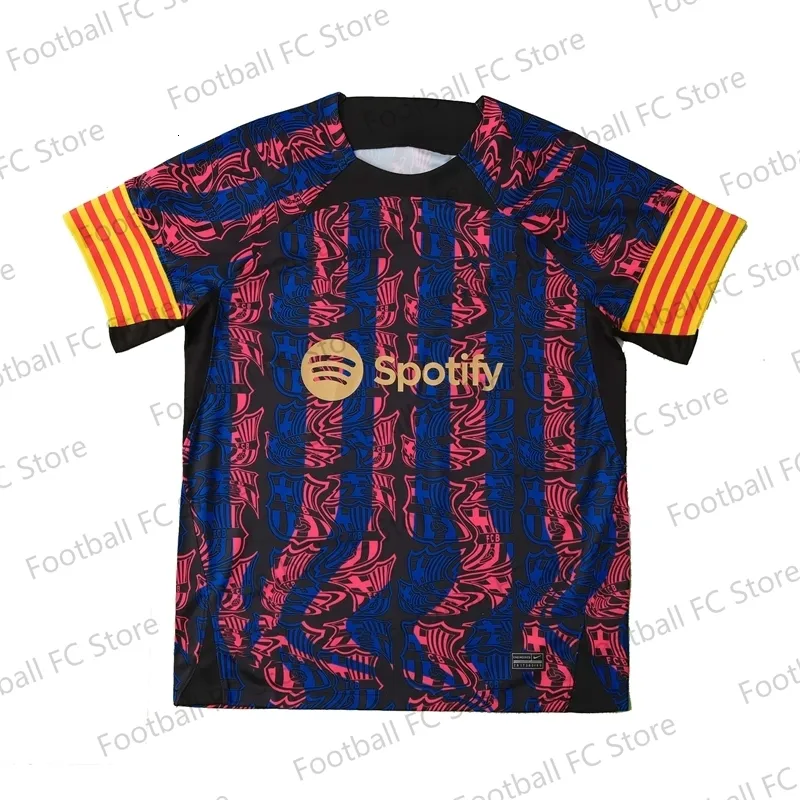 Arrivo 2324 Barcelonacity Concept Edition Versione Fan Thirt Shirt Soccer Uniform for Kid Adult Training Suit 231227