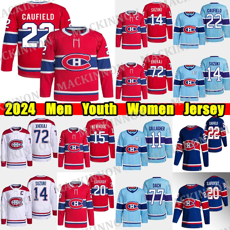 #22 كول كاوفيلد عكسي رجعية الهوكي جيرسي #14 نيك سوزوكي جوراج Slafkovsky Kirby Dach Brendan Gallagher Guy Lafleur Alex Newhook Carey Price Arber Xhekaj Jerseys