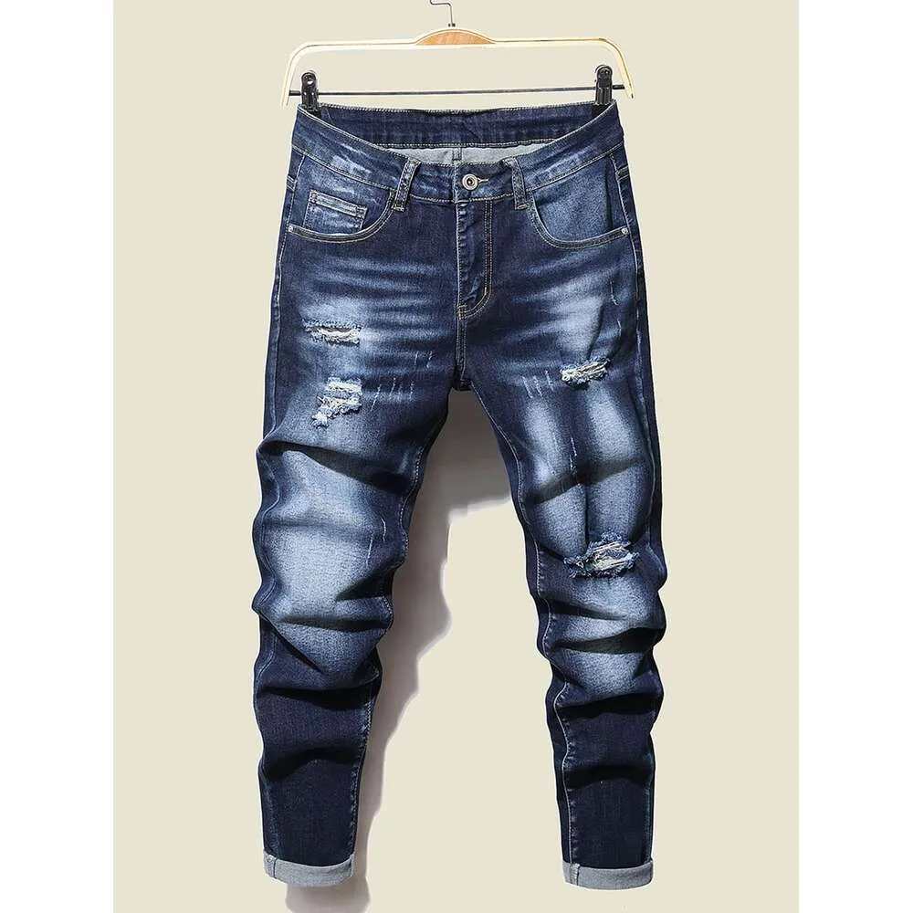 Estilo clássico negócios masculinos calças de brim retas para homens moda casual estiramento algodão grosso velo calças jeans masculinas