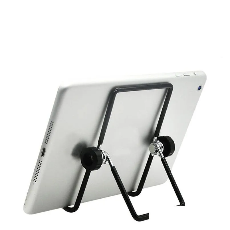 Tablet Pc Stands Folding Wire Bracket Mobile Phone Computer Metal Lazy Desktop Drop Delivery Computers Networking Accessories Dhaca