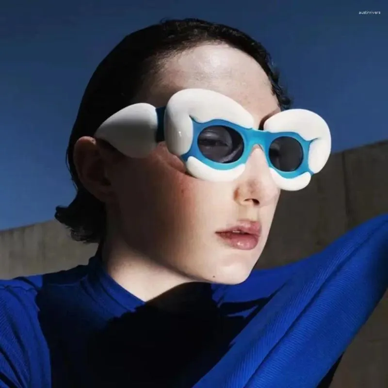 Occhiali da sole Protezione UV400 Occhiali da sole quadrati da donna dal design retrò oversize a forma di nuvola Occhiali da sole per uomo