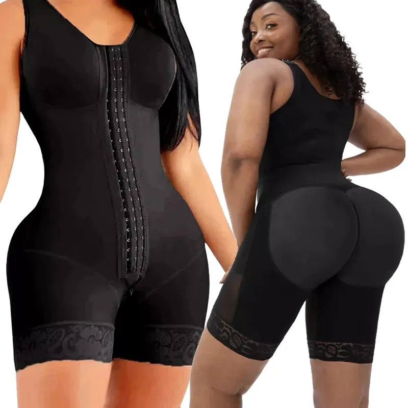 Ganzkörper-Shapewear-Kompressionsgürtel Fajas Kolumbianische korrigierende Unterwäsche Bauchkontrolle Shaper Butt Lift Slim Corset Bodysuits 231227