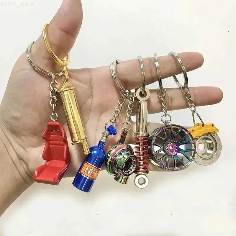 Car Key Trekking Poles Creative Car Speed Gearbox Gear Head Keychain Manual Transmission Lever Metal Keyring Car Bicycle Refitting Pendant Key HolderL2031228