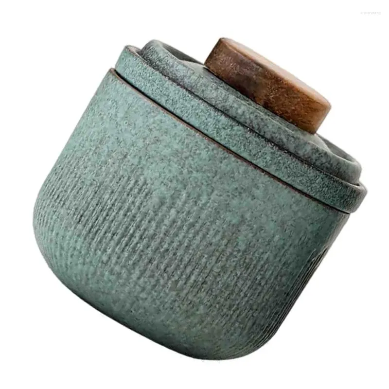 Conjuntos de chá 1 conjunto de cerâmica chá solto viagem portátil copo bule infusor ao ar livre ware (matcha verde)