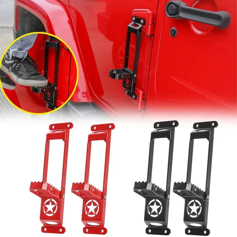 Accessories Metal Folding Door Hinge Step Foot Pedal Peg for Jeep Wrangler JK 0717 Auto Exterior Accessories