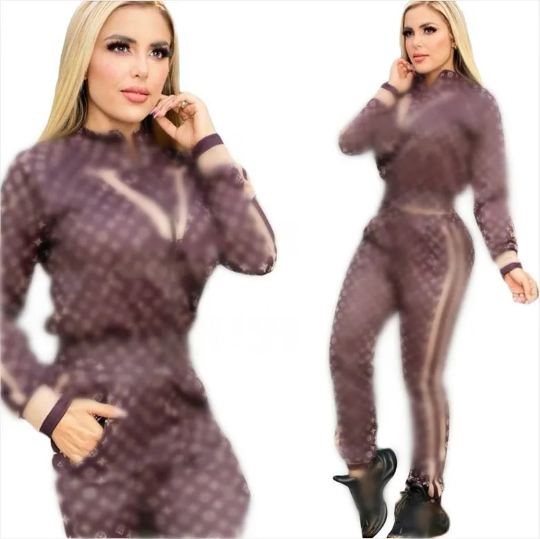 24SS Spring News Femme's Tracksuit Casual Fashion Luxury Suit 2 pièces Set Designer Tracksuit J2609