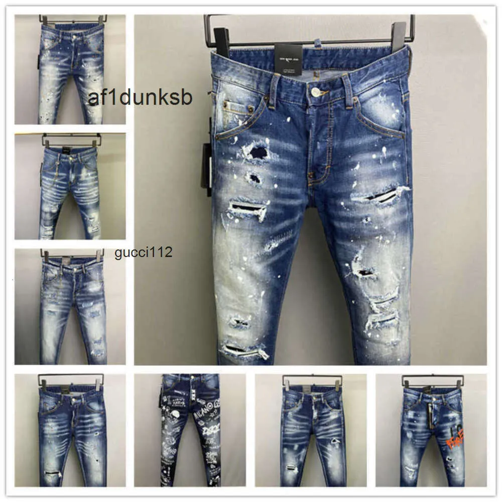 dsquared2 Вы Jeans denim da uomo di design di lusso d2 dsq2 dsquare Pantaloni a 2 fori COOLGUY Pantaloni da motociclista Abbigliamento 8I4W