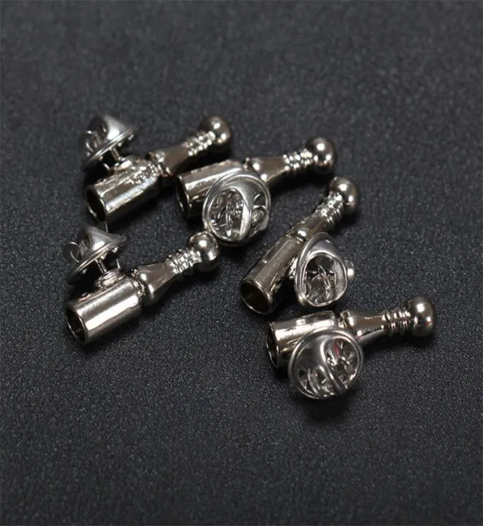 Silberfeder Brosche Basis Brosche Stifte DIY Schmuck Befunde Schmuckzubehör Metall Lapper Pin Basis für Frauen Männer Kurznadel Broch8338440