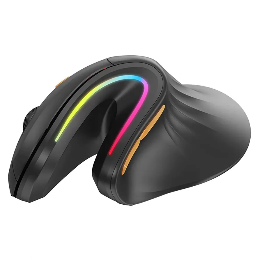 Protoarc em11 mouse sem fio bluetooth vertical rgb 24g ergonômico ratos para computador portátil desktop pc escritório 100 1200 1600 dpi 231228