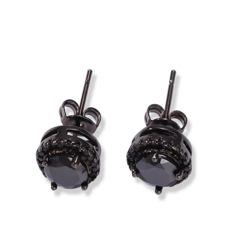 Boucles d'oreilles de goujon Hip Hop Bijoux Boucle d'oreille ronde de diamant simulé en diamant pour hommes6203759