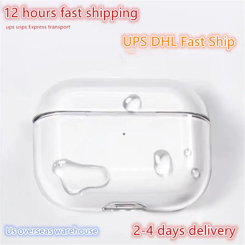 För AirPods Pro 2 2023 USB C Air Pods Airpod Earphones 3 Solid Silicone Cute Protective Headphone Cover Apple Wireless Charging Box Stuffsäkert 3: a fallet USA Stock