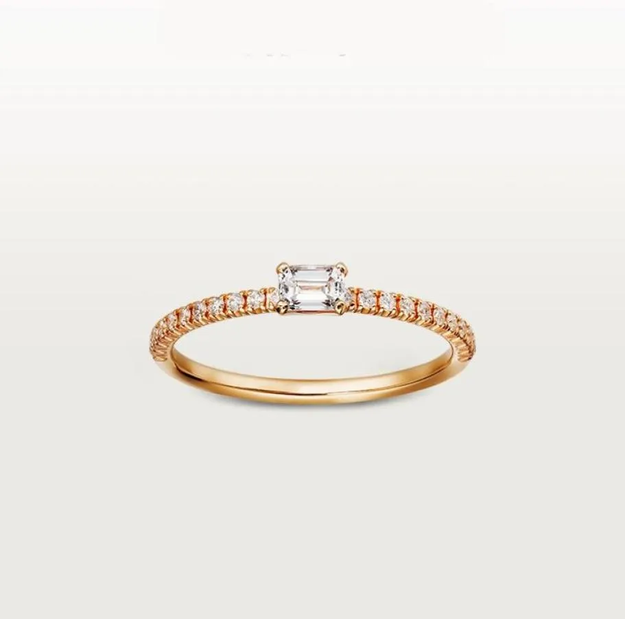 love diamond ring designer jewlery women engagement wedding rings luxury moissanite ring Rose gold Silver Titanium9896932