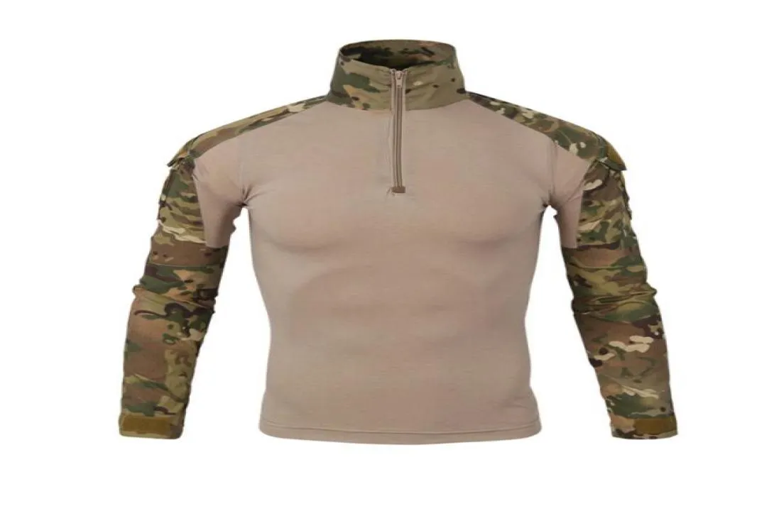 Hommes chemise de Combat tactique Camouflage fermeture éclair manches longues décontracté chasse pêche cyclisme hauts vêtements vêtements d'extérieur sport Paintball Airso6934730