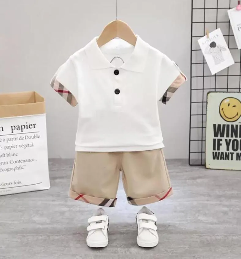 Baby Clothing 2PCS Set Kid Boy Clothes New Romper Cotton Newborn Baby Girls Kids Designer Infant ShirtShorts Clothing3336683