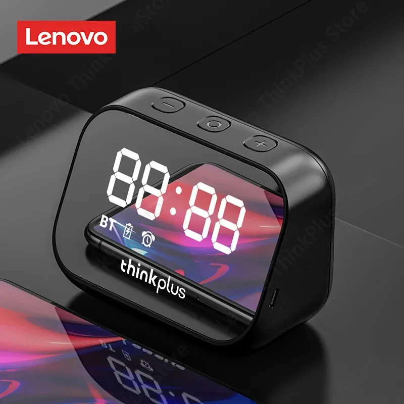 TS13 Wireless BT -högtalare Portable Subwoofer Stereo Player LED Digital Smart Alarm Clock Mirror Design 9D Surround 231228