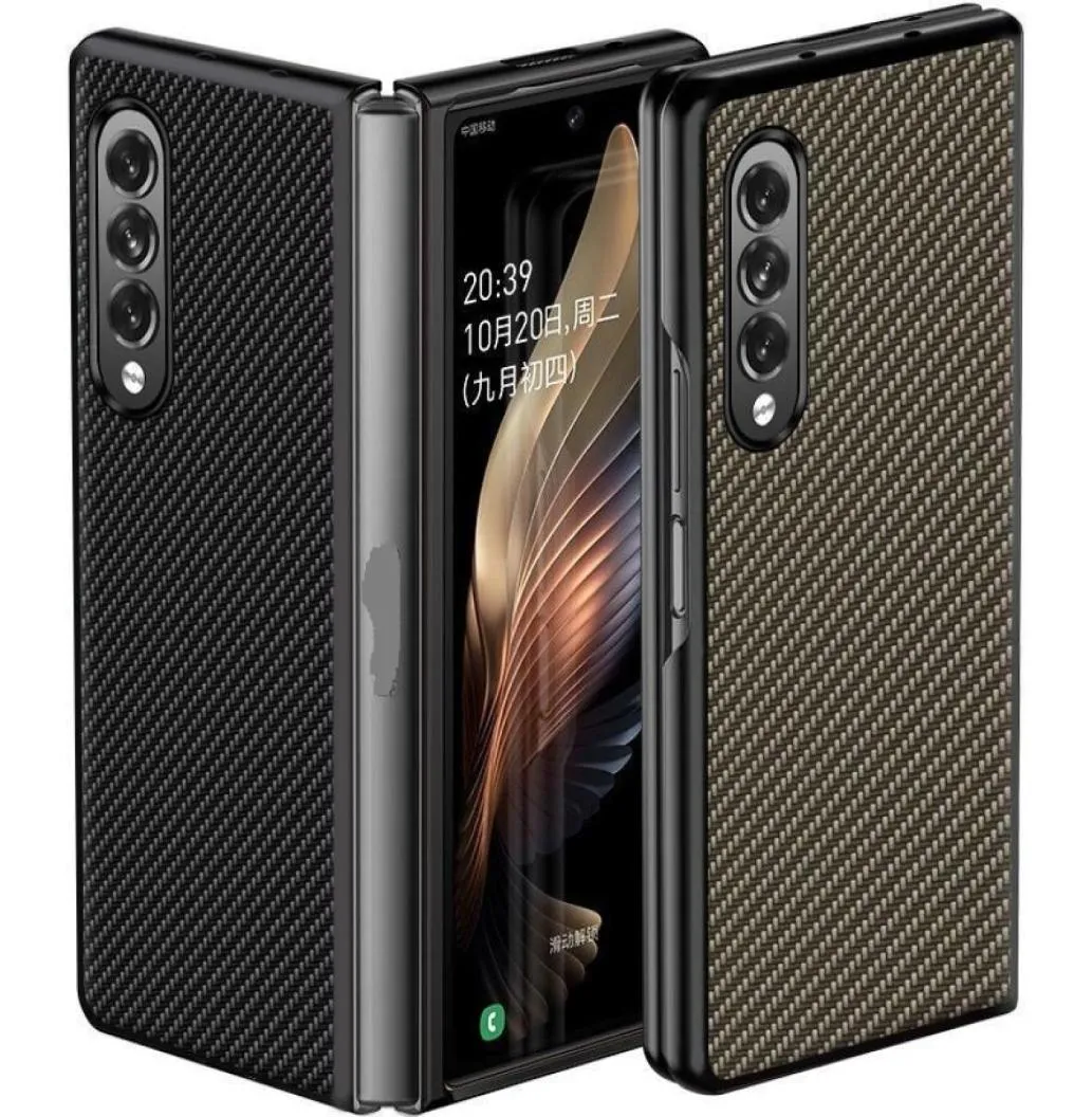 Carbon Fiber Cases For Samsung Galaxy Z Fold 2 3 Fold3 Case Protective Hard Back Cover5165090