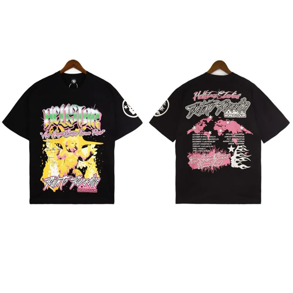 【Raucohouse】Hell hand printing over t-shirt Roku Studio 'Hell Star' T-Shirt (H. Grey) RK1481274 | FRESH