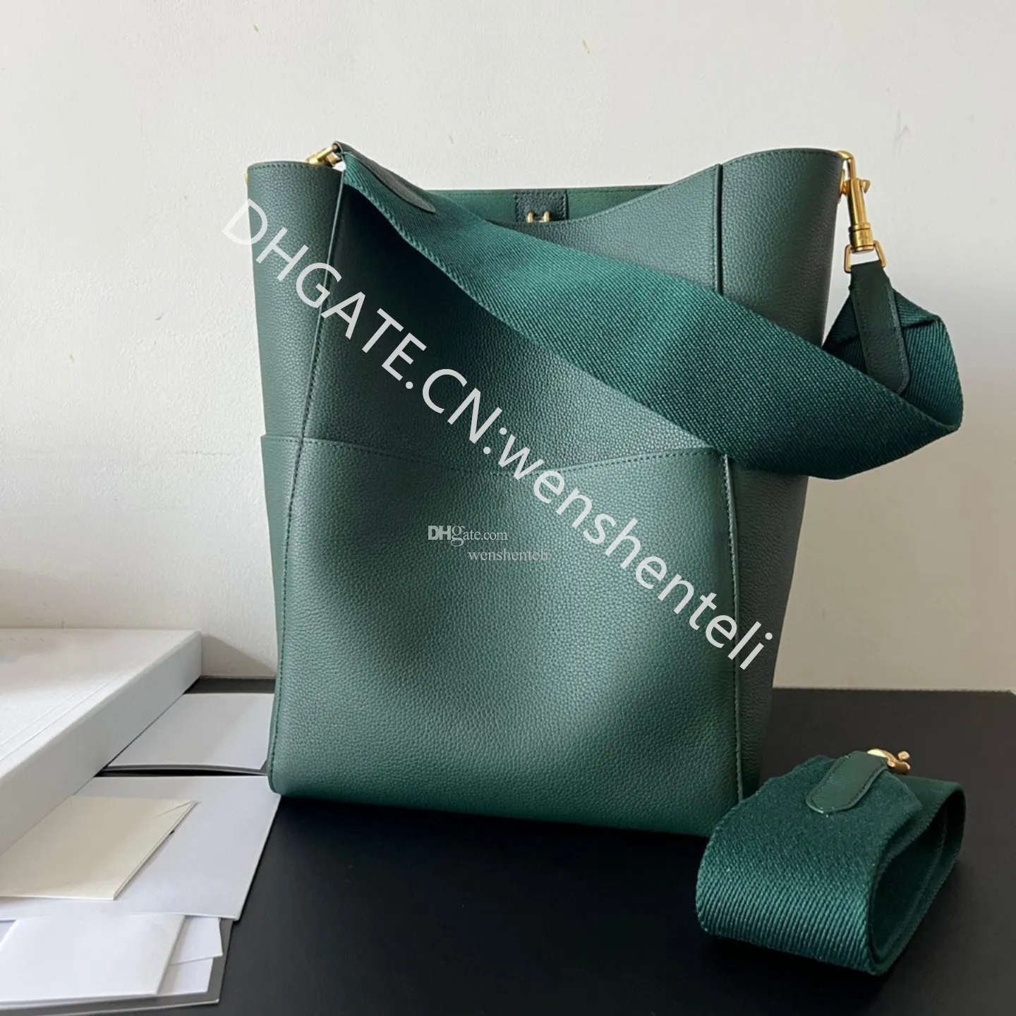 Celine Bag Dhgate Luxury Cowhide Bucket Bag Designer Sangle
