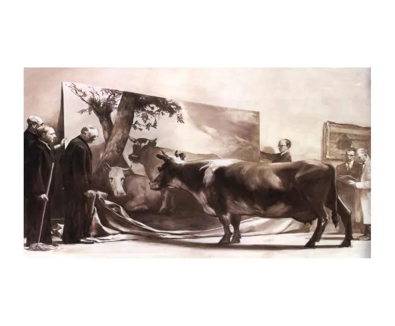 『The Innocent Eye Test』（Mark Tansey） Mark Tansey The Innocent Eye Test 1981 Abstract Floral Silk Canvas