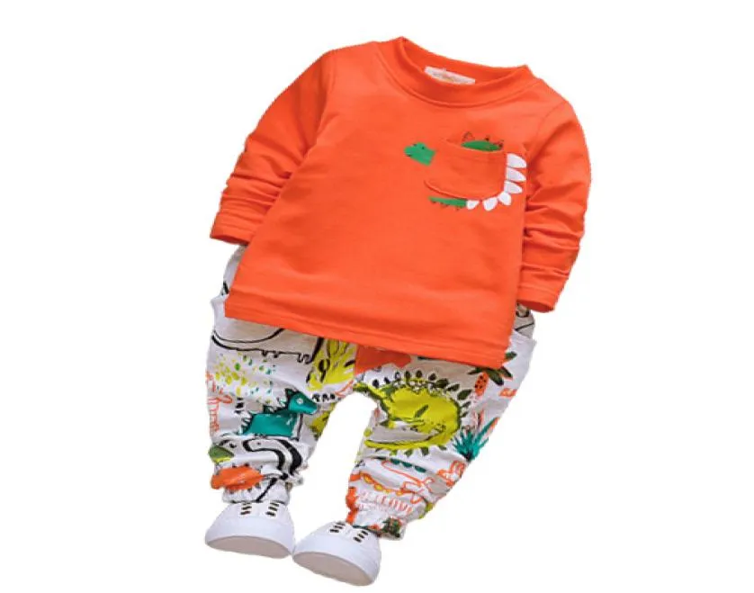 Autunno Neonate Ragazzi Set di abbigliamento Abbigliamento infantile Tute Cappotti T-shirt Pantaloni Casual Kid Bambino Copre i vestiti5679517