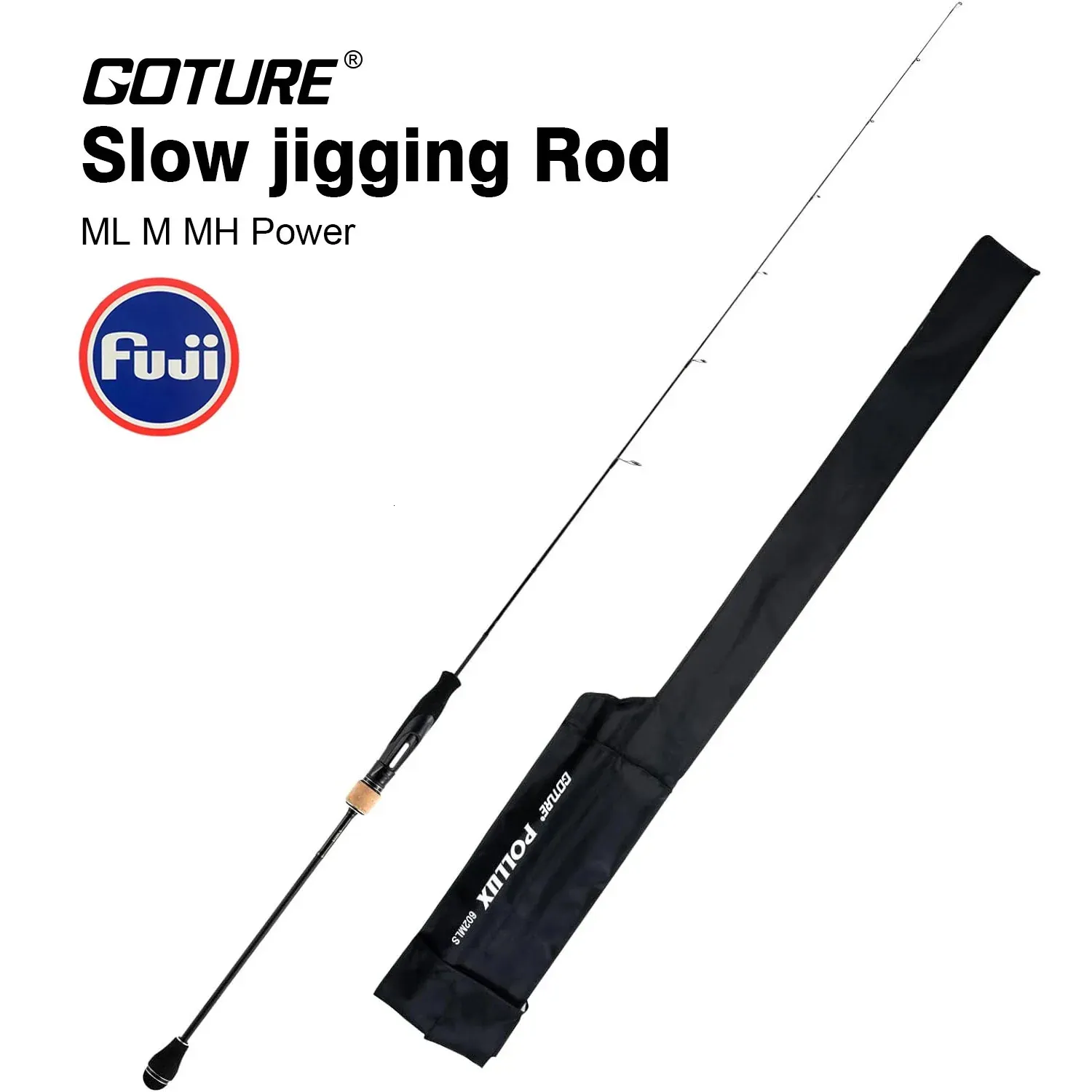 Goture Pollux Japan Quality Fuji Guides Slow Jigging Fishing Rod 1.83m  1.98m Casting Spinning 2 Sections ML M MH Sea Boat Tackle 231228 From  Lian09, $83.93