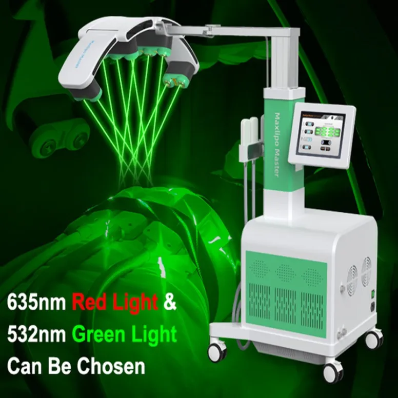 Machine amincissante Maxlipo froide, lumière verte, système de forme amincissant, Laserliposuccion principale, Machine 210Mw