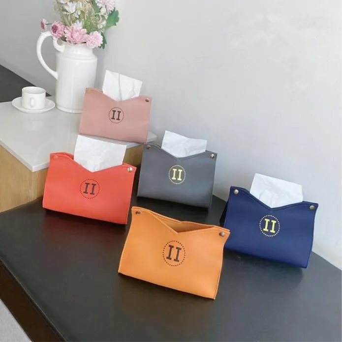 Mode Lederen Tissues Box Luxe Designer Tissue Dozen Klassieke Merk Hoge Kwaliteit Thuis Tafeldecoratie Keuken Eetkamer Decor Nap3796204