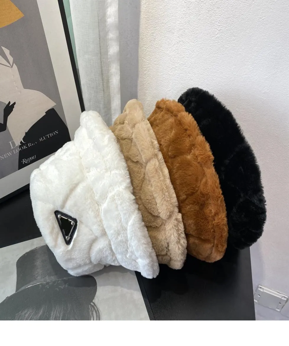 2021 Luksusowy zimowy czapkę kubełkową dla mężczyzn Woman Sport Caps Beanie Fisherman Bułynki Kapelusze czapki 4 kolorowy styl mody Rabbit 1621191