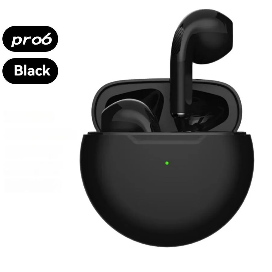 Brandneuer kabelloser Pro6 TWS-Kopfhörer mit Touch-Steuerung, Bluetooth-Ohrhörer, Sport-Musik-Headset