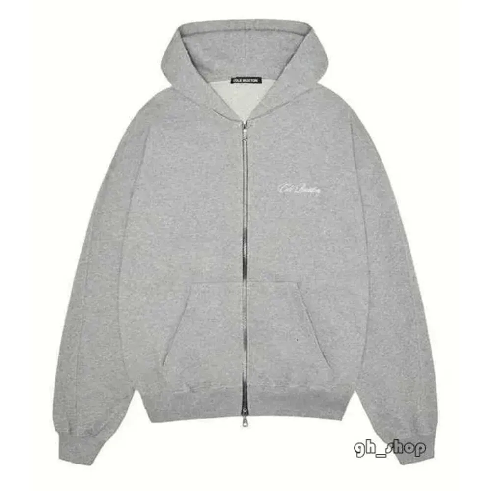 Cole Buxton Örgü Erkek Hoodies Sweatshirts Cole Buxton Minimalist İşlemeli İki Yolu Zip Hoodie Süper Büyük Siyah Greyblue Joggers 2991