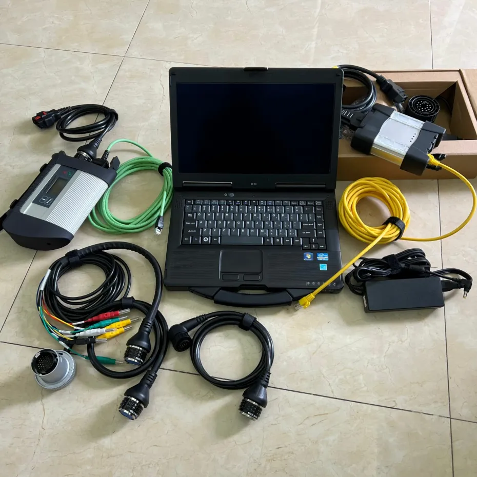 2in1 Auto Diagnosis Tools MB Star C4 and Icom for BMW Next with 2TB HDD + 90% New Laptop CF-53 Toughbook Ready use