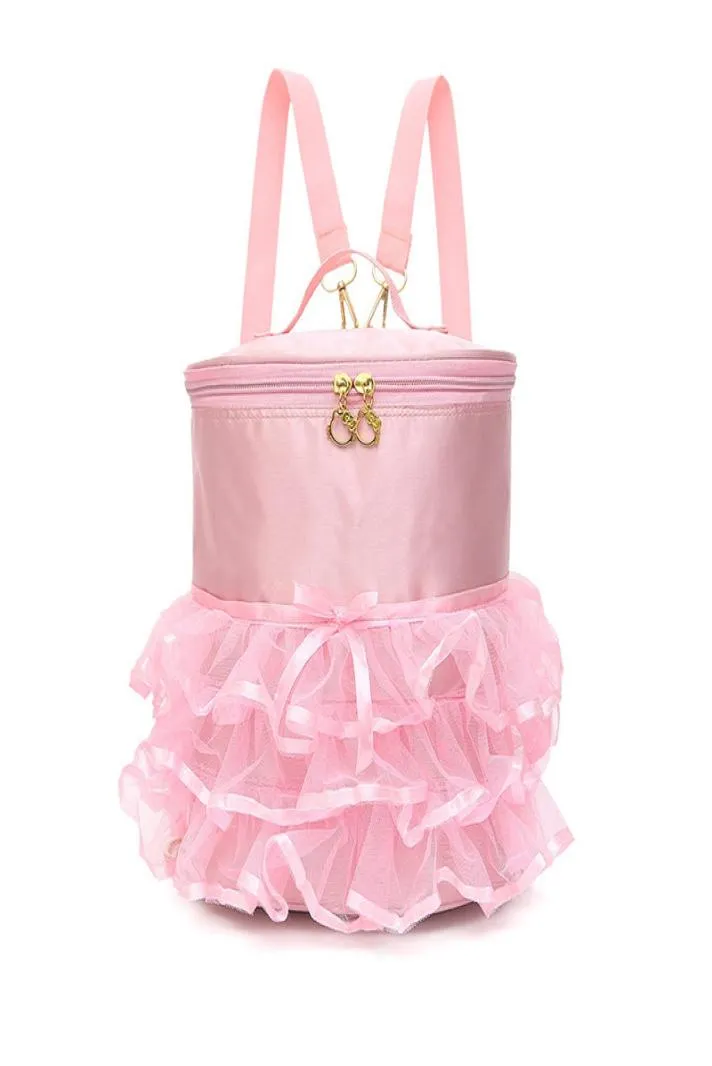 Wasserdichter Tanzrucksack Rosa Mädchen Ballett Sporttaschen Ballerina Kinderrucksack Handtasche mit süßem Rüschen-Tutu-Rock-Kleid7687534