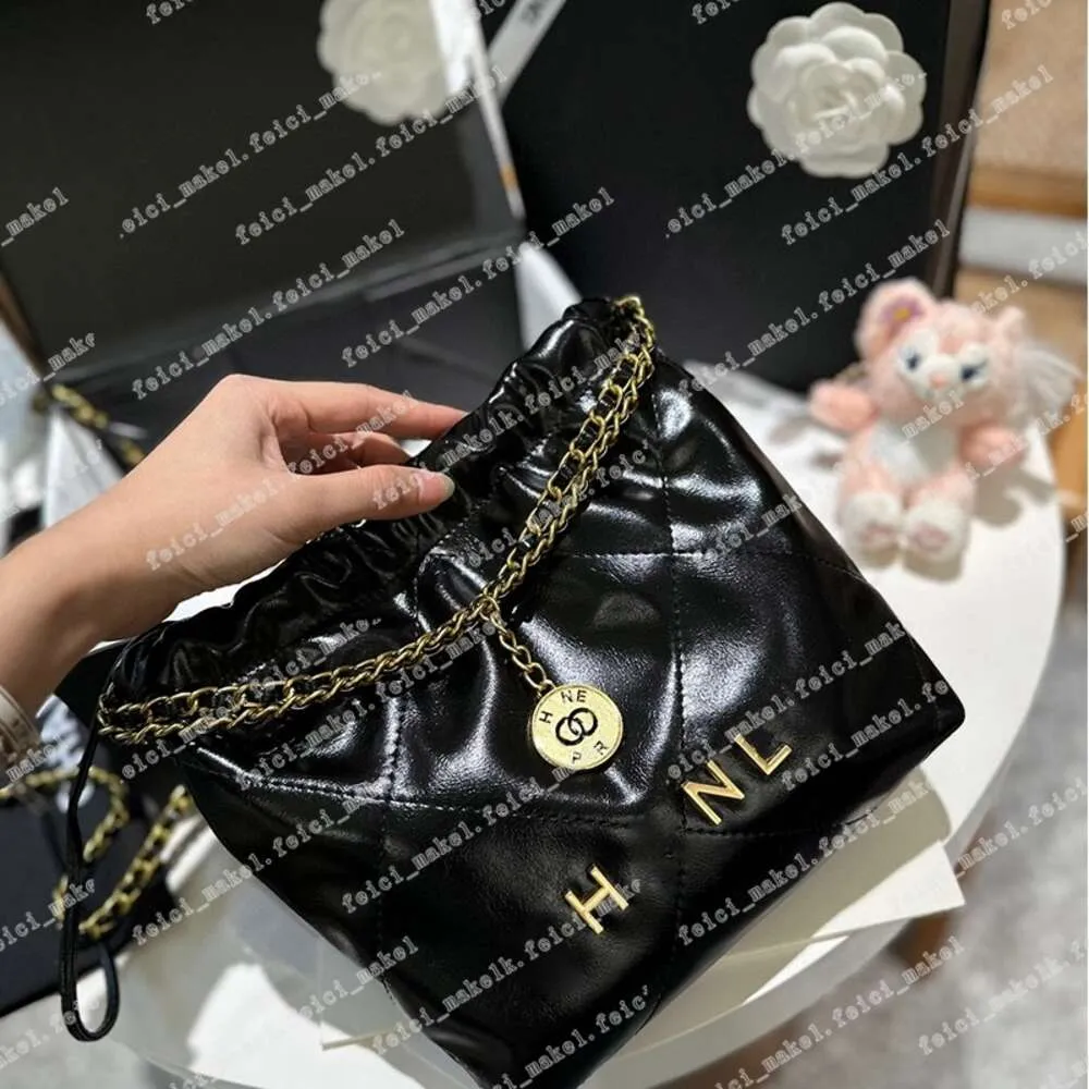 Tasarımcı Lüks Marka Crossbody Bag Kadınlar Drawstring Mini Alışveriş Çantası Kova Çantası Çöp Çanta Altın Kaplama Vintage Omuz Çantası Tote Çanta Klasik Omuz Çantası