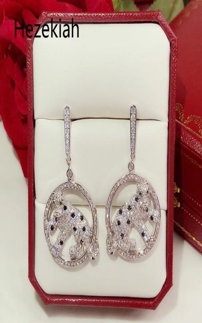 Hezekiah S925 Tremella Needle Leopard Circular Earrings Luxurious Luxury Highend Banquet Earrings French Quality DA4026452