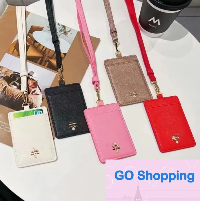 Holder Card Clamp Work Permit Lanyard Hanging Neck Applicable Card Holder Unisex Leather Case Document Package