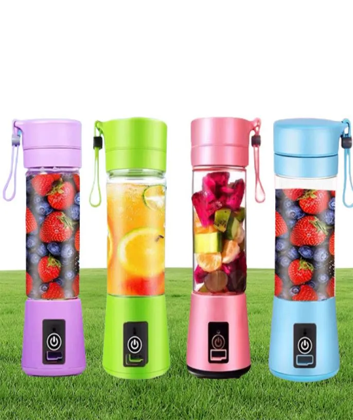 Portable USB Electric Fruit Juicer 380ml Personal Blender Portable Mini Blender USB Juicer Cup with retail box306b6503845