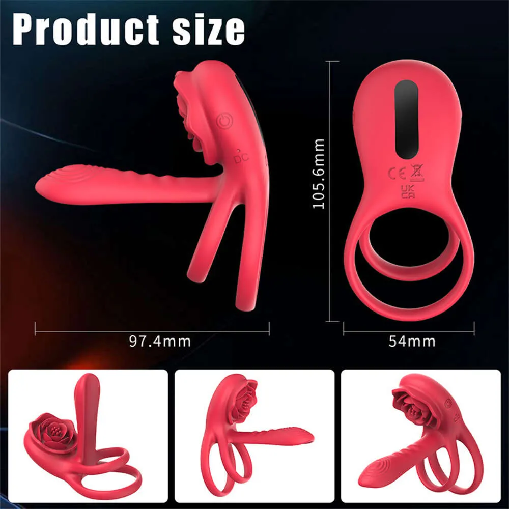 intimate vibrating ring Lifestyles Multi-Pleasure Vibrating Ring Massager, 4 Count main image 1