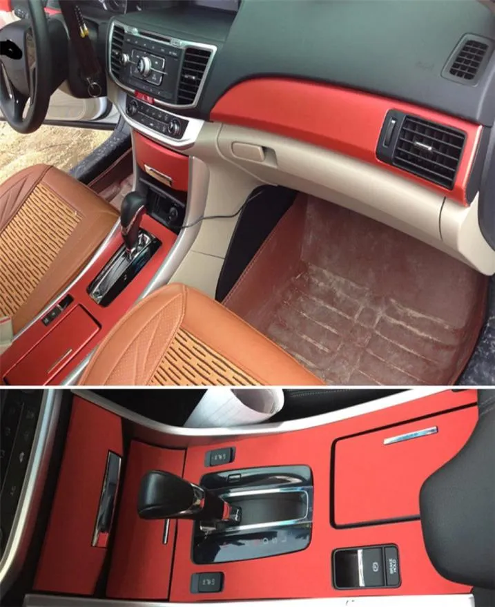 Honda Accord için 20142016 İç Merkez Kontrol Paneli Kapı Tutucu 3D5D Karbon Fiber Çıkartmalar Çıkartmalar Araba Stil Accessorie3831852